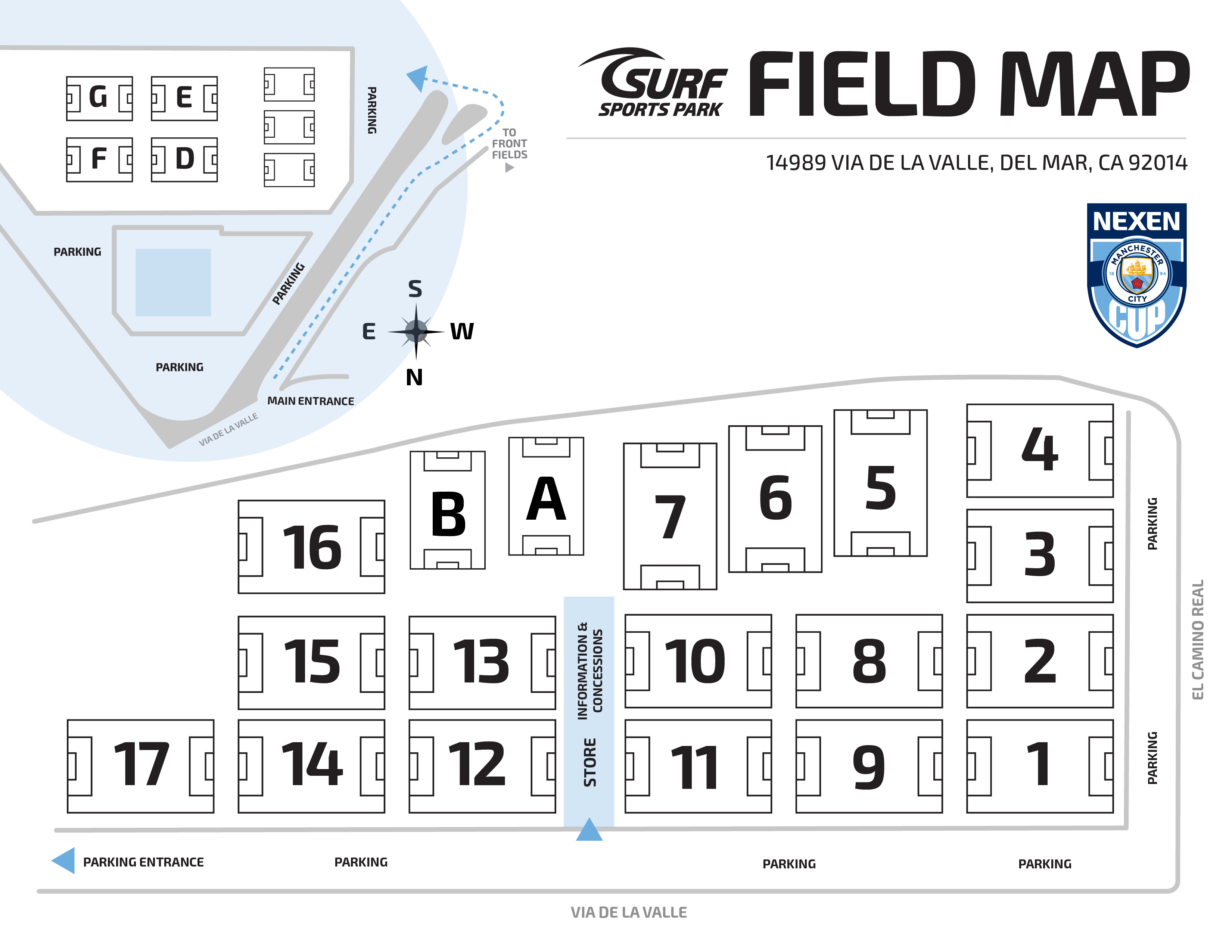 Surf Cup Sports Park Field Map Nexen Manchester City Cup